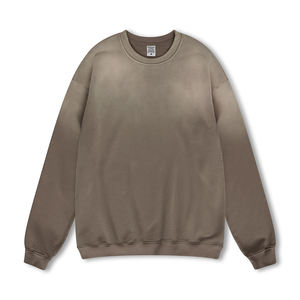 Suéter de cuello redondo lavado de alta calidad, estilo urbano personalizado, para hombre, envío directo desde almacén. - Product Image 2