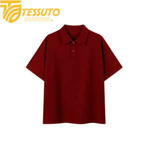 Camiseta de Manga Corta para Hombre Tessuto, 100% Algodón, Tejido de Punto, Anti-Pilling, Diseño Liso, Cuello con Estampado por Transferencia de Calor - Product Image 1