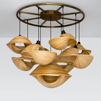 Lustres artisanaux en bambou et suspensions d'éclairage suspendues prix le moins cher lampes d'intérieur