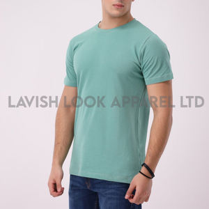 เสื้อยืดผู้ชายคุณภาพสูง ผ้าฝ้าย 100% ทรงปกติ สปอร์ตแวร์ สกรีนโลโก้ด้านหน้า แขนครึ่ง ป้องกันรอยยับ ระบายอากาศ สีพื้น - Product Image 3