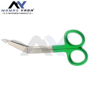 Ciseaux utilitaires EMT en acier inoxydable du fabricant, manche en plastique orange, ciseaux de pansement pour infirmières, norme de sécurité Mol - Product Image 6