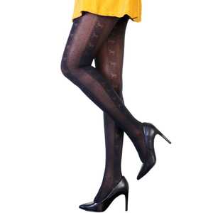 Collants Fantaisie Ultra-Fins : Divers Motifs Transparents, Opaques, Jacquard, Rayés, à Pois, Unis, Floraux, avec Nœuds – Plusieurs Tailles Disponibles en Nylon # 9415-21 - Product Image 1