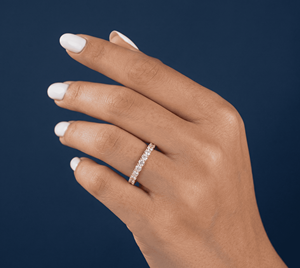Anillo de Eternidad Clásico con Diamante Cultivado en Laboratorio, Anillo de Oro de 14K, 1.43CT, Corte Brillante Redondo, Anillo de Boda - Product Image 6