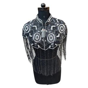 ผ้าคลุมกำมะหยี่ทำมือคุณภาพสูงประดับลูกปัด 100% ผ้าฝ้าย สำหรับผู้หญิง แฟชั่นปี 2025 มีจำหน่ายในราคาขายส่งสำหรับการส่งออก - Product Image 1