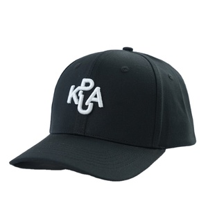 High Quality Custom Structured Baseball Sports Cap for Adults <b>Black</b> Cotton Fabric Curved Embroidery Logo Outdoor <b>Hat</b> - Product Image 2
