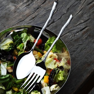 Ensemble louche de luxe en métal avec poignée en forme de brindille-Ustensiles de service uniques inspirés des branches pour une décoration de table et de salle à manger élégante et rustique - Product Image 2