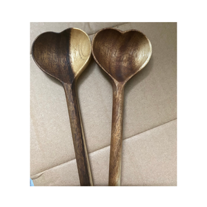 ช้อนไม้ยาวทรงหัวใจขนาดเล็กรับโลโก้ตามสั่งจากเวียดนาม - Product Image 1