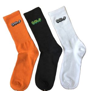 2021 blanc noir et Orange printemps à la mode basket Golf Sport chaussettes hommes Top qualité chaussettes personnalisées Logo - Product Image 1