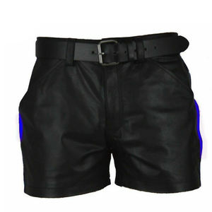 Vêtements pour hommes Nouveau style de shorts en cuir Nouveaux arrivages Vêtements décontractés Shorts en cuir pour hommes de style design supérieur - Product Image 4