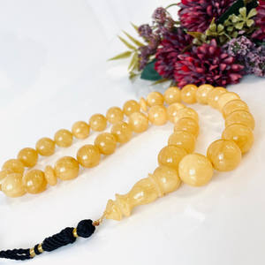 ลูกประคำอำพันบอลติกสีเหลืองธรรมชาติ, ลูกประคำอิสลาม, มิสบาฮะห์ 33 เม็ด - Product Image 3