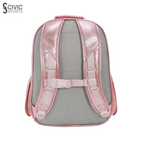 Tas Ransel Cheerleading Vintage Ringan yang Laris Manis, Motif Geometris, Bordir Logo, Lapisan Polyester