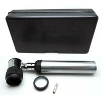 10X Magnifier Electric Dermatoscope Brass Handle | Professional Dermascope Instrument Set Skin Analyzer Dermatology Examination