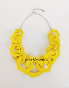 Collar de resina hecho a mano de alta calidad para mujeres y niñas estilo clásico de la India joyería de moda con cadena de cuerda - Product Image 4