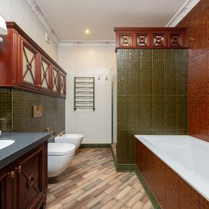 Marble <b>Bathroom</b> Vanity Round <b>Mirror</b> Set Luxury Apartment Vanity Lacquer <b>Cabinet</b> with Stone Top Option - Product Image 4