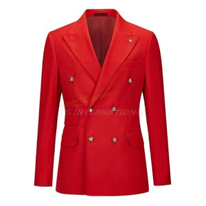 Traje formal ajustado para hombre Conjunto de 2 piezas con chaqueta de esmoquin de doble botonadura y pantalones Cierre de botón - Product Image 4