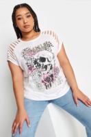 T-shirt décontracté tendance à imprimé crâne, respirant, séchage rapide, anti-boulochage, anti-plis, grande taille pour femme, idéal pour l'été, OEM/ODM