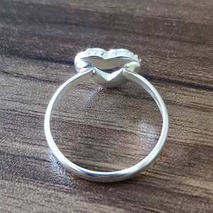 แหวนเงินแท้ 925 คุณภาพสูง รูปหัวใจ ขนาด 7 มม. แบบเซมิ-มูนท์ สำหรับผู้หญิง งานแฮนด์เมดอย่างดี - Product Image 5