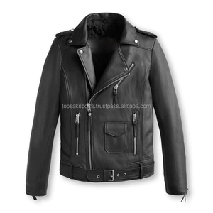 Chaqueta de Cuero Vacuno Genuino Color Marrón Desierto 2026 OEM para Hombre, de Alta Calidad, Ecológica, Impermeable, Resistente al Viento, con Logotipo Frontal, MOQ Bajo - Product Image 5