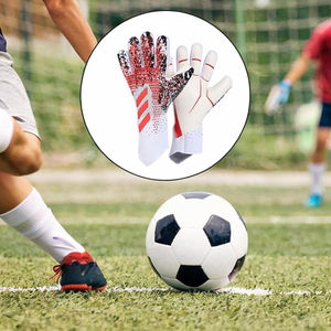 Gants de gardien de but de football antidérapants, protection des mains, gants de gardien de but professionnels, taille 7, rouge et blanc, respirants avec OEM - Product Image 2