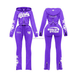 Conjunto de Sudadera con Capucha y Pantalones Deportivos Personalizados de 380 Gsm para Hombre, Estilo Patchwork - Product Image 4