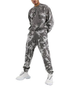 Nuevo diseño de gran tamaño hombres chándal de dos piezas Tie Dye Hoodie Street Wear hombres bolsillos pantalones conjunto - Product Image 4