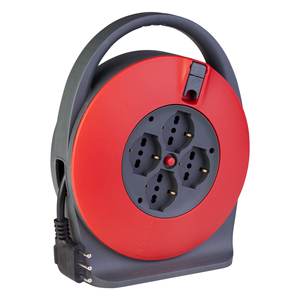 Carrete de Cable Eléctrico (10m) H05VV-F 3x1.5 mm² 4P, Cable PP2742R Rojo y Negro que Ahorra Espacio para Uso de Energía - Product Image 1