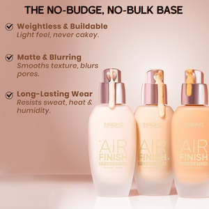 Base de Maquillaje Air Finish Mate para Pieles Oscuras - Control de Grasa, Iluminadora y de Larga Duración - Product Image 2