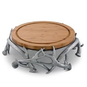 Support à gâteau européen vintage en or fabriqué à la main en aluminium et en bois écologique pour le mariage Dessert bonbons présentoir à gâteaux - Product Image 6