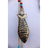 Juego de 5 Adornos de Pared de Peces de Hierro Reciclado de 78 cm, Arte Metálico Decorativo, Adorno Colgante, Decoración Náutica Costera para el Hogar y el Jardín, Regalo