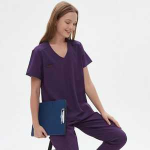 2025 gran oferta poliéster suave Hospital Doctor desgaste ropa lavable enfermera Scrub Set para mujeres enfermería Scrub uniformes personal - Product Image 3