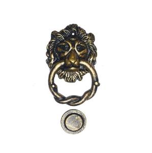 Aldaba de puerta de anillo duradero asequible de Metal de alta calidad elegante para puerta de casa y oficina Metal de hierro revestido negro - Product Image 3