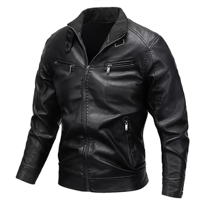 Chaqueta Vaquera de Hombre con Cuello Alto para Otoño e Invierno, Manga Larga, Botones, Prenda Exterior Informal, Transpirable, Resistente al Frío e Impermeable, 100% Algodón - Product Image 3