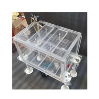 Boîte à gants sous vide en PMMA acrylique transparent et en plexiglas pour laboratoire, expériences scientifiques et recherche