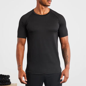 OEM Designer Hommes de Luxe Sports Gym Coton Slim Fit Tshirt Manches Courtes Ourlet Fendu T-shirts en Polyester/Tissu de Coton - Product Image 1