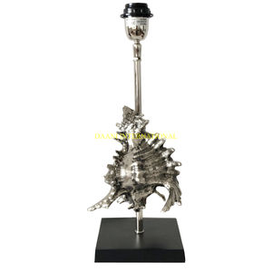 Modern <b>Silver</b> Coral Table <b>Lamp</b> With White <b>Shade</b> Coastal Inspired Lighting For Living Room Bedroom Office And Best Interior <b>Lamps</b> - Product Image 2