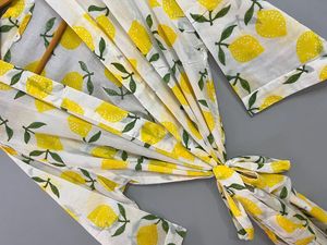 Jaipuri ชุดคลุมชายหาดและเสื้อคลุมอาบน้ำแบบลำลองพิมพ์ลายชุดกิโมโนขนาดฟรีไซส์ลายบล็อคมะม่วง - Product Image 3