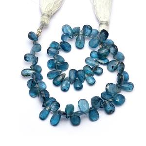 Cianita índigo AAA+ de 7x5mm-6x9mm, facetada en forma de pera, cianita Moos azul natural, piedra semipreciosa, cuentas sueltas para joyería. - Product Image 6