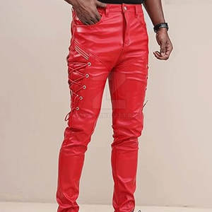 Vente chaude Pantalons en cuir mi-longueur décontractés pour hommes Léger Lavage foncé Logo personnalisé Service OEM Haute qualité Vente en gros Fabriqué au Pakistan - Product Image 3