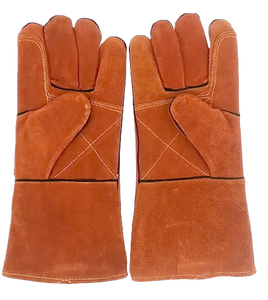 Guantes de Seguridad de Trabajo de Cuero Vacuno Amarillo de Alta Calidad, Certificados EN420, Resistentes al Calor y a los Cortes, Guantes Industriales de Algodón para Soldadura - Product Image 3
