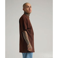 Shaka Wear T-shirt ample pour adulte T-shirt uni à manches courtes et col rond T-shirt respirant de haute qualité