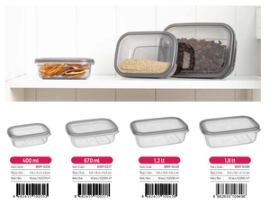 Boîtes de rangement multifonctionnelles classiques en plastique de qualité alimentaire, solutions efficaces anti-fuites et faciles à nettoyer pour la préparation des repas - Product Image 4