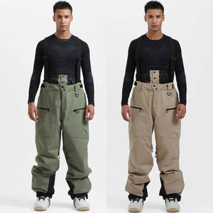 Pantalon de ski personnalisé unisexe surdimensionné pantalon à bretelles isolé imperméable en polaire pantalon de ski de randonnée et de snowboard pour adultes - Product Image 1
