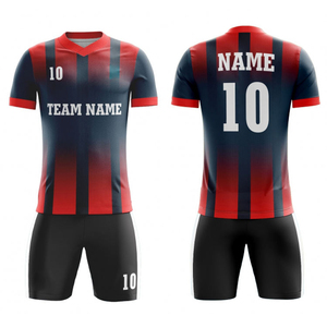 Ensemble de maillots de football en polyester de haute qualité OEM, uniforme de football pour adultes, impression par sublimation, vêtements de sport en mesh, couleur personnalisée - Product Image 2