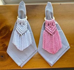 Rond de serviette en macramé fait à la main écologique le plus vendu pour la décoration de table de fête Qualité supérieure au prix de gros Inde - Product Image 5