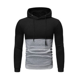 Sudadera con capucha para hombre, ligera, de manga larga, nuevo diseño, sudadera básica ajustada de algodón para hombre, capucha con hombro caído y bolsillo - Product Image 5