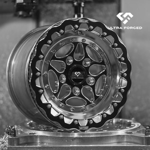 Ruedas de carreras de arrastre de aleación negra personalizadas 5x120 15x10 17x11 17x10 ruedas de arrastre de cuentas forjadas de 2 piezas 5x114,3 para Mustang Supra - Product Image 3