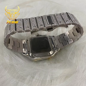 นาฬิกาผู้ชายสุดหรูแบบฮิปฮอป ประดับเพชร VVS สี D คุณภาพสูง พร้อมเครื่องทดสอบเพชร โมอิสซาไนต์ - Product Image 3