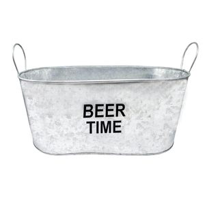 large capacity beverage cooler tub hammered metal ice <b>bucket</b> <b>drink</b> ice <b>bucket</b> for bar & party rustic galvanized <b>drink</b> tub - Product Image 1