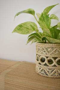 White Stylish <b>Basket</b> For Flower Display Pen Holder Decorative Organizer For Home Office And Bedroom Wholesale From India - Product Image 2