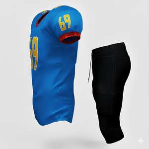 Uniformes de Fútbol Americano Sublimados al por Mayor, Camiseta y Pantalones de Práctica de Poliéster para Equipos Deportivos de Adultos y Jóvenes - Product Image 3